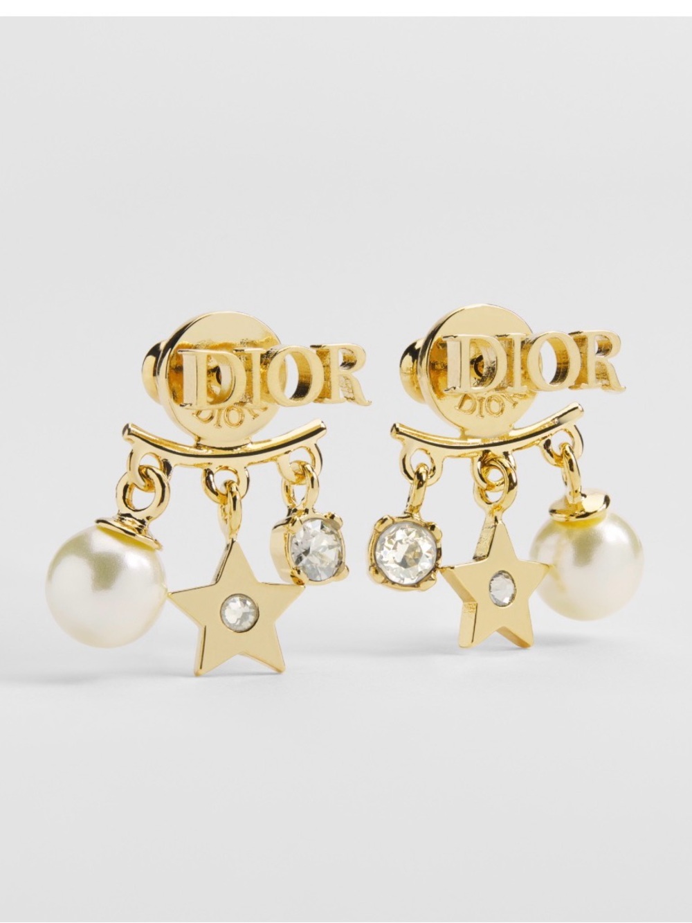 Dio(r)evolution Earrings: Pearl, Crystal & Star Drop Earrings